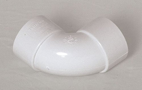 Solvent Weld White 50mm (56mm) Waste Pipe Swept Bend - Pack of 2