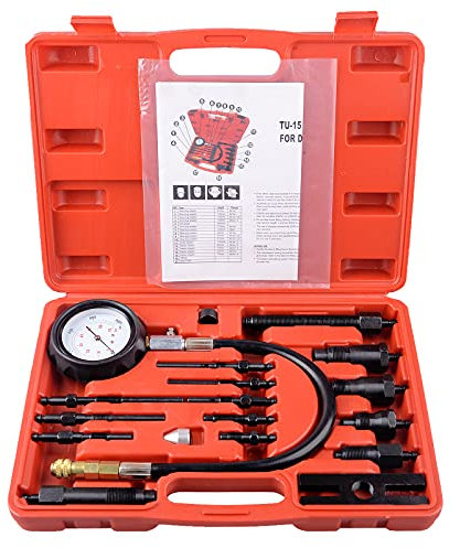 DAYUAN Kompressionsprüfer Set für Dieselmotoren 70 bar Druckmanometer Kompressionstester…