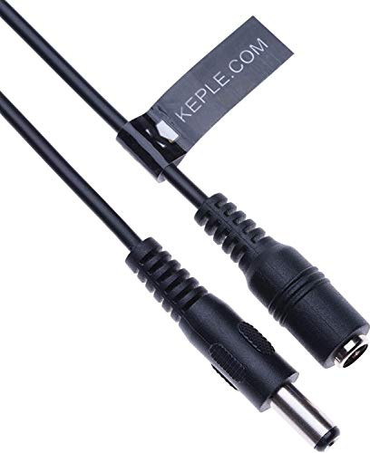 Cavo di Prolunga di Alimentazione CC DC 2.1mm / 5.5mm Jack Maschio a Femmina 3m Adattatore CCTV Connettore Compatibile con CCTV Security Camera, IP Camera, DVR Standalone, LED Strip, Monitor (Nero)