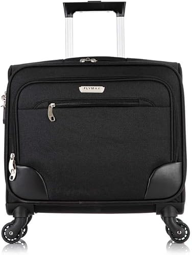 FLYMAX Rolling Laptop Case on 4 Wheels - Fits Most Laptops up to 16