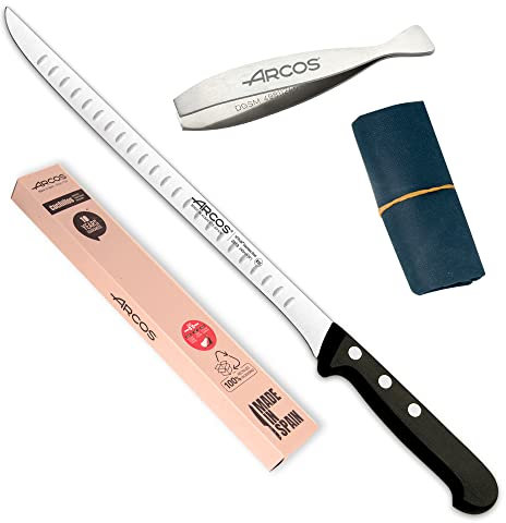 Arcos Professioneller Schinkenhalter | inkl. Schinkenzange | Schinkenmesser Schinkenmesser Schinkenmesser Profi | Edelstahl Nitrum 240 mm