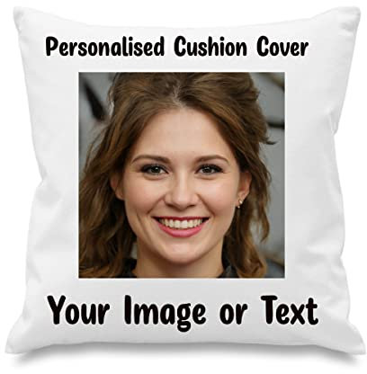 Personalised Cushion Covers Printed Any Photo or Text Gifts Customised Cushion Case Covers for Him Her! Print Family, Kids, Fun, Memories! Personalised Throw Pillow Covers 40cm x 40cm without Filling