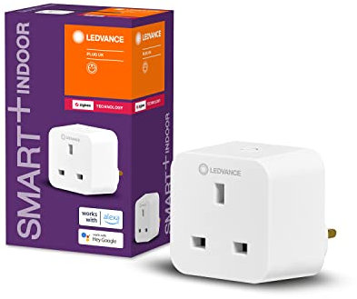 LEDVANCE Intelligente Steckdose mit Zigbee-Technologie zur Einbindung von elektrischen Geräte ins Smart-Home-System, 3,68W/16A EU Version und 2,99W/13A UK Version, App-steuerbar,Schutzbar IP20,4-Pack