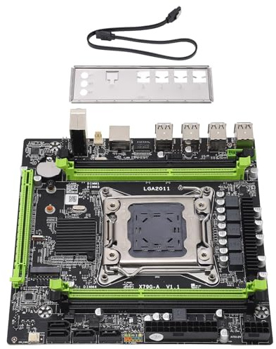 LGA 2011 Motherboard, X79G-A M-ATX Motherboard for Intel Xeon E5 V1 V2, Core I7 CPU, PCIE 16X, 4xDDR3, 4xSATA2.0, 12xUSB2.0, 1xNVME M.2, 1x8pin,1x24pin