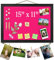 Rosa Pinnwand Korktafel mit Filz, 38x28CM kleines Anzeigebrett für Wände, Schmuck, Notizen, Sammlungen, Fotos, Büro, Holzrahmen (schwarz) & Filz (rosa), 1 Stück.