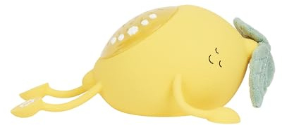 Badabulle Basile Soft Silicone Baby Projector Night Light - Reassuring projection - 5 lullabies and 2 white noises - Automatic cut-off (30 mins) - Battery-operated