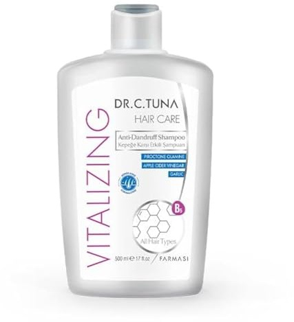Farmasi DR.C.TUNA Vitaliserande mjällschampo, silikonfri, parabener, gluten, vegansk formel, 500 ml