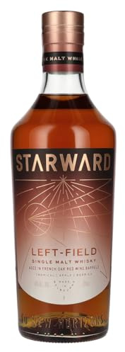 STARWARD Left-Field Single Malt Whiskey | 40% vol. 700ml nicht kühlfiltriert vollmundig & würzig im Geschmack Kombination von australischer Gerste & französischen Rotweinfässern