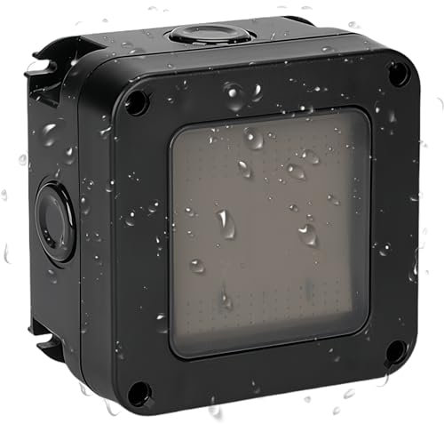 SPORWAY Interruptor de superficie resistente al agua, para ambientes húmedos, IP66, resistente al agua, interruptor de superficie intercambiable, interruptor de luz para exteriores, jardín, taller