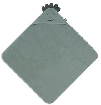 Jollein 534-514-68056 Kapuzenhandtuch Frottee Croco - Jungle Jambo grün (75x75 cm)