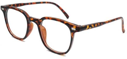 LJCZKA Occhiali Luce Blu Quadrati per Donna Uomo, Montatura Occhiali da Vista Quadrati Affaticamento per Computer Gioco Lettura