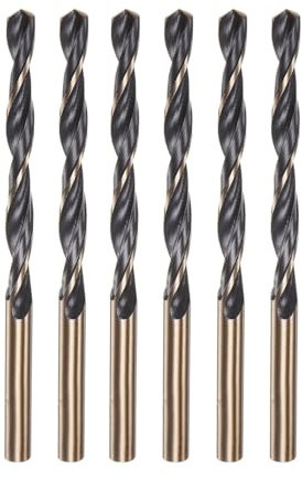 Misuyue 6pcs punte da trapano in metallo, set di punte da trapano in carburo HSS da 3 mm per metallo, acciaio inossidabile, lega di alluminio