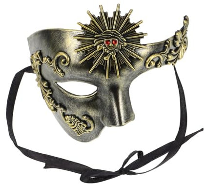 GRIRIW Masque Mascarade Steampunk Pour Masque Demi-face Avec Détails Artisanaux Pour Et Cosplay Ajustable Et Confortable Accessoire De Carnaval Pour Adultes