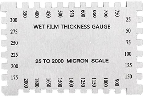 Stainless Steel Hexagonal Wet Film Comb Paint Thickness Gauge Meter for Architectural Coatings Measure 25-3000um Wet Film Thickness Gauge Kta