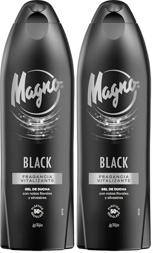 Magno - Gel de Ducha Black Energy 600ml - Fragancia energizante de toques cítricos (Paquete de 2)