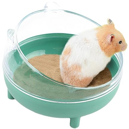 Hamsterbadkar – sandbad duschrum | Grävande sandbehållare, transparent | toalett, dammbadkar, rymlig avtagbar badbehållare för hamster syrisk chinchilla marsvin