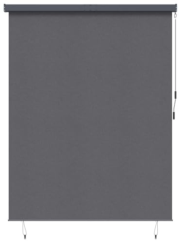 Sophrelle Tenda a Rullo Rigato Antracite 200 x 250 cm Tessuto e Alluminio Antracite,362090