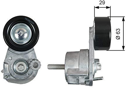 GATES T39291 Spannrolle Keilrippenriemen Spannrolle 29mm 63mm