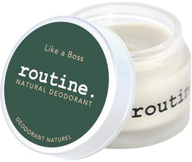 Routine. Natural and Aluminum Free Deodorant (2 Fluid Oz.) for Women and Men | Like a Boss | Rose Geranium, Mandarin and Bergamot (Cream Jar Formula)