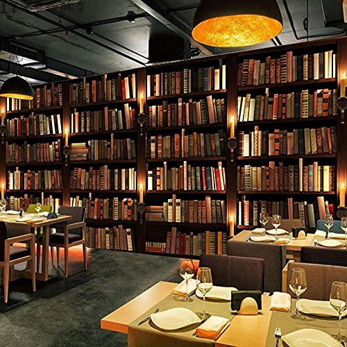 Fondo tridimensional moderno simple pintura mural estantería retro papel tapiz de oficina sala de estar sofá sala de estudio decoración papel tapiz-250cmx175cm