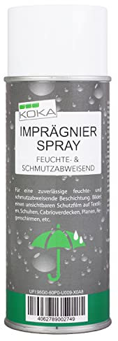 KOKA Spray imperméabilisant incolore pour capote de cabriolet, textiles, chaussures, tente (1 x 400 ml)