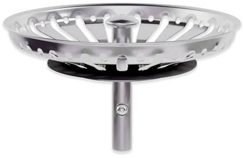 Minismus Tappo per Lavello 84 mm Universale - Tappo Lavello Cucina Perni 32 mm Inclusi - Tappi Lavandino Cucina - Filtro per Lavello Cucina - Acciaio Inox - Non si Intas