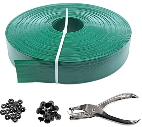 Qlvily Cinta de privacidad para valla de cadena, listones de valla de eslabones de cadena de 250 pies x 0 pies, privacidad de cubierta de valla, verde (200 botones + perforador incluidos)