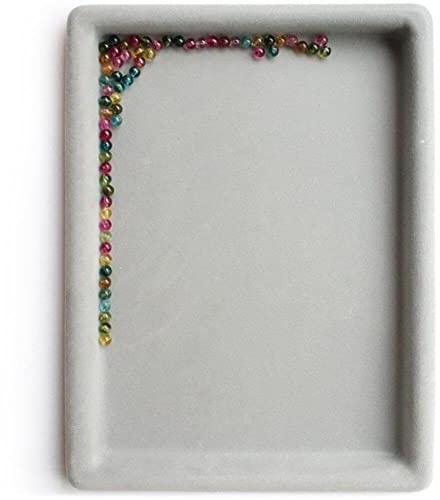 Sanfly Flocked Bead Board Necklace Beading Jewelry Organiser Tray DIY Jewelry Design Tray for Necklace Bracelet Jewelry Making