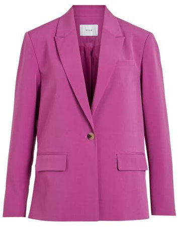 Vila Blazer Marnal Lila Verschluss Knöpfe mit Taschen Damen, dunkelviolett, 0 meses