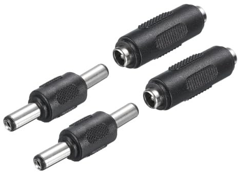 QUARKZMAN Adattatore Connettore di Alimentazione DC, 5,5 x 2,1 Mm 2Pz Femmina a Femmina 12V 2Pz Maschio a Maschio 12/24V Presa di Alimentazione per Strisce Led Cctv