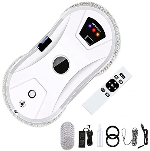 Robot lavavetri con spruzzo d'Acqua Automatico ad ultrasuoni, aspirapolvere con Telecomando, Robot lavavetri per finestre/Piastrelle/Porte di Classe