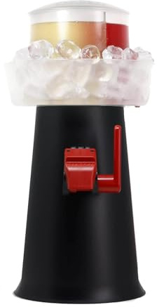 Sprizzer - Sprizzer Machine per lo Spritz, Dispenser con Miscelatore per Aperitivo e Aperol Spritz, Contenitore per Ghiaccio, 3L, Erogatore Manuale senza Elettricità o Batterie, Nero, Made in Italy