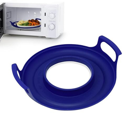 Microwave Cools Caddy with Handles, Dishes Bowl Holder for Microwave, Microwave Plate Tray, Hot Bowl Holder Microwave Tray Heat Resistant, Plate Carrier Accessories
