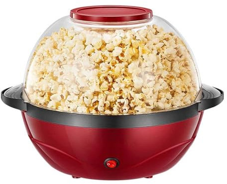 SMoonga Máquina de Palomitas de maíz, máquina para Hacer Palomitas de maíz con Capacidad de 3,6 L, máquina para Hacer Palomitas de maíz con agitación eléctrica, máquina para Hacer