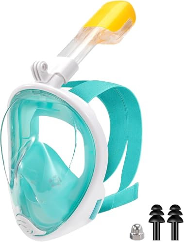 Tauchmaske 180-Grad-Sicht Anti-Fog Vollgesichtsmaske zum Schnorcheln Anti-Leck Schnorchelmaske für Kinder Tauchen, Schnorcheln und Schwimmen