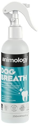 Animology Dog Breath Dental Spray 250ml, Fights Plaque, Tartar and Infections, Oral Hygiene Support for Dogs, Easy to Use Mouth Spray