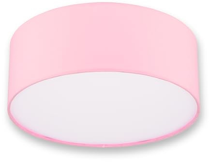 REV Deckenleuchte - Deckenlampe rund 30cm mit Stoff-Lampenschirm im modernen Look – ideal für Schlafzimmer, Wohnzimmer & Kinderzimmer, pink
