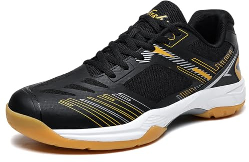 Hiuzylqx Scarpe da Badminton da Uomo, Scarpe da Tennis Indoor Antiscivolo, comode e Leggere, Scarpe da Racchetta da Tennis per Sport con Racchetta,B,36 EU