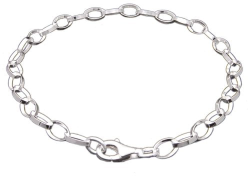 Melina Damen-Charmsarmband Oval 925 Sterling silber 19 cm 1900004