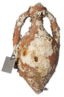 Ánfora Malta MD38 17x10cm Antigua con Vida Marina Decoración Marinera. Decoración hogar, Decoración Jardin, Decoración Exterior, Regalos Originales.