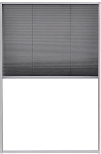 vidaXL Insektenschutz Dachfenster Plissee Fliegengitter Fliegennetz Mückenschutz Gitter Insektennetz Bausatz Insektenschutzfenster Alurahmen 80x120cm