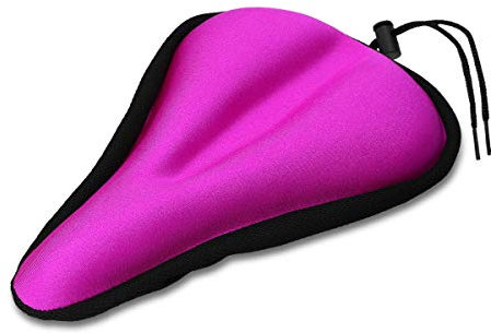 kwmobile Gelüberzug Sattelbezug Überzug für Fahrradsattel - Gel Sattel Polster für Fahrradsitz - Sattelschutz für Herren und Damen Fahrrad - wasserdichter Bezug in Pink