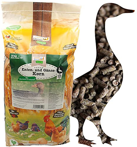 DuckGold® Enten- & Gänsekorn 10 kg – Optimal mineralisiertes Alleinfutter für Enten & Gänse – Mit Leinsaat, Bierhefe & Vitaminen – Ohne Gentechnik, Farbstoffe oder Palmöl
