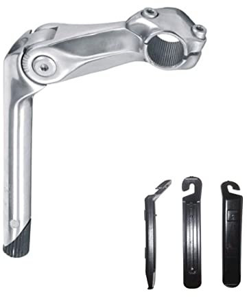 Lenkervorbau Universal Klemmung Ø 25,4 mm verstellbar von -10° bis 50° - 150 mm lang Ø 22,2 mm inkl. Reifenheber