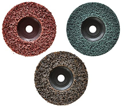 Polierscheibe 3er Set Fein, Mittel, Grob ø: 75 mm, Aufnahme: 10 mm - passendes Zubehör für viele Akku Winkelschleifer und Druckluft-Geräte