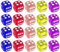 WeddHuis 20 Stück Würfel Set, 6-Seitig, D6 Dice mit Runden Ecken, für Tenzi, Würfel für Würfelspiele Tischspiele (14 mm) (Bunt, 5 Farben)