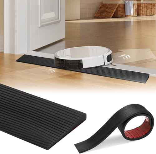 LOMUG Rampa de umbral de puerta, perfil de transición autoadhesiva, perfil de compensación, rampa de umbral de goma para sillas de ruedas, para puertas de cochecito o garaje (negro, 8 x 3 x 90 cm)