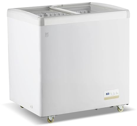 METRO Professional Vetrina Congelatore a Pozzetto GICC1192, 184L, 3 Cestelli, 4 Ruote, Funzione di Congelamento Rapido, Serratura