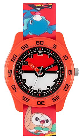 Pokémon Unisex-Kinder Analog Quarz Uhr mit Silikon Armband POK9023
