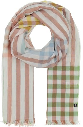FRAAS Stola mit Karo-Muster - 93 x 200 cm - leichter Schal in Viskose-Mischung - Made in Germany - Sustainability Edition Misty Jade